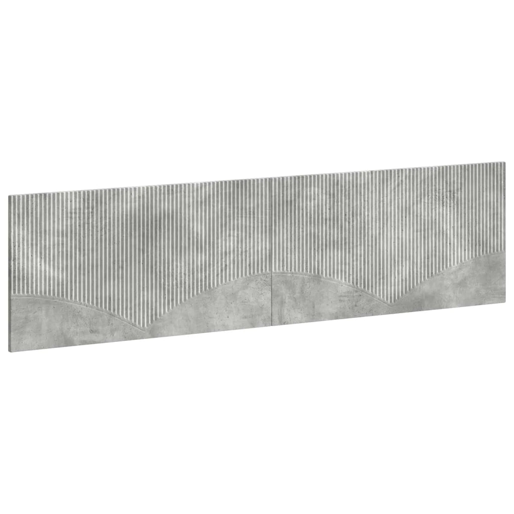 Testiera da Muro HOORN Grigio Cemento Legno ingegnerizzato 897368