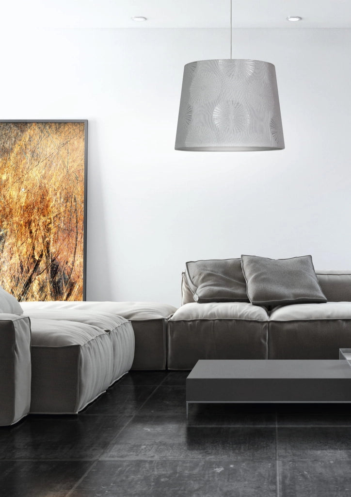 Candellux sospensione Winter bianca tessuto Ø30 E27 60W