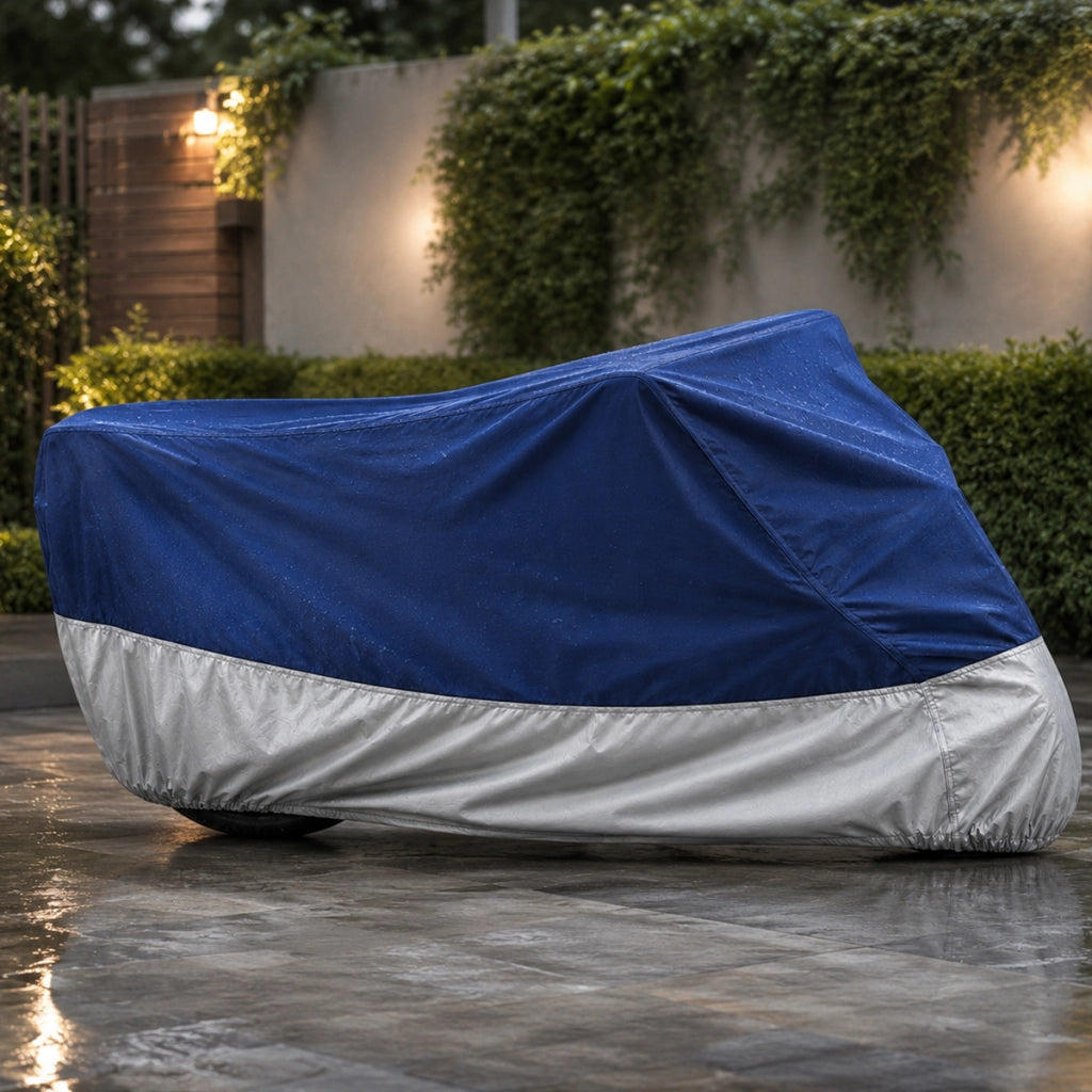 Copertura di Protezione per Moto in Tessuto Oxford 245x105x125cm Blu Avizar