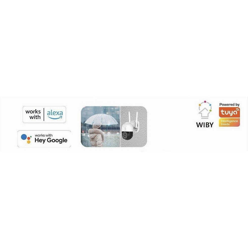 Trade Shop - Telecamera Smart Wifi Wireless Sorveglianza Motorizzata Ptz Esterno Tv-9825f-2mp -