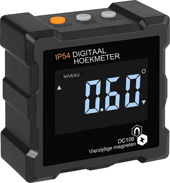 Misuratore di Temperatura Digitale LED con Illuminazione Posteriore Magnetica e IP54 Resistente all'Acqua – Inclinometro e Rilevatore di Angoli