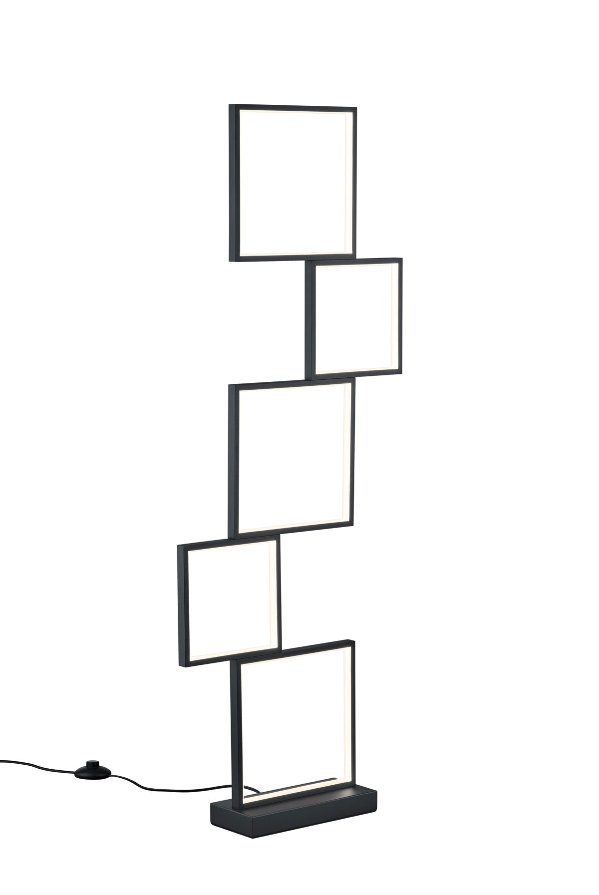 Piantana da Interno a LED in Metallo Nero Opaco