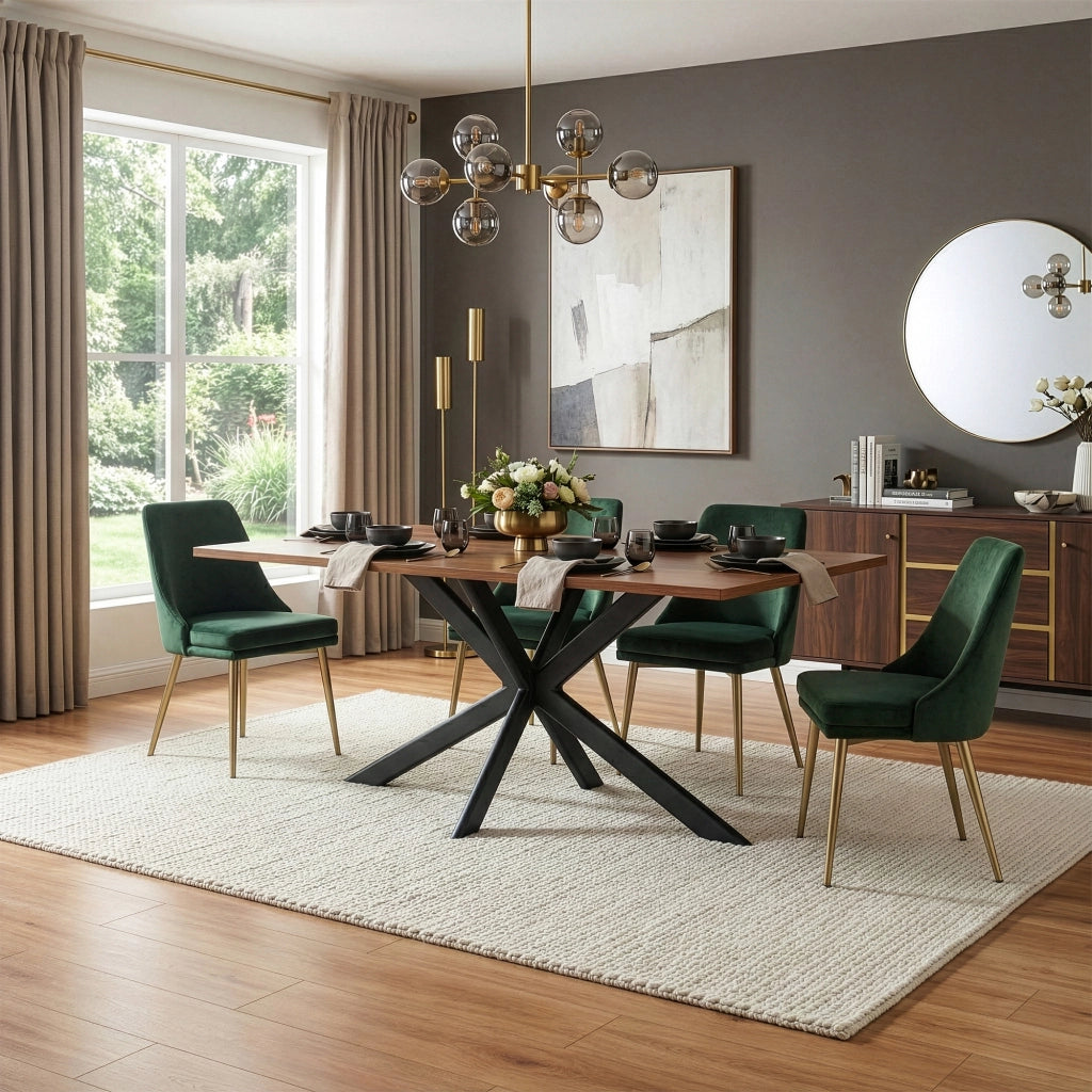 Telaio Svallersun per Mobili 'Fai da Te' Struttura a 4 Gambe Incrociate in Acciaio con Profili Ovali Piatti 140 x 78 x 71,5 cm - Nero [en.casa]