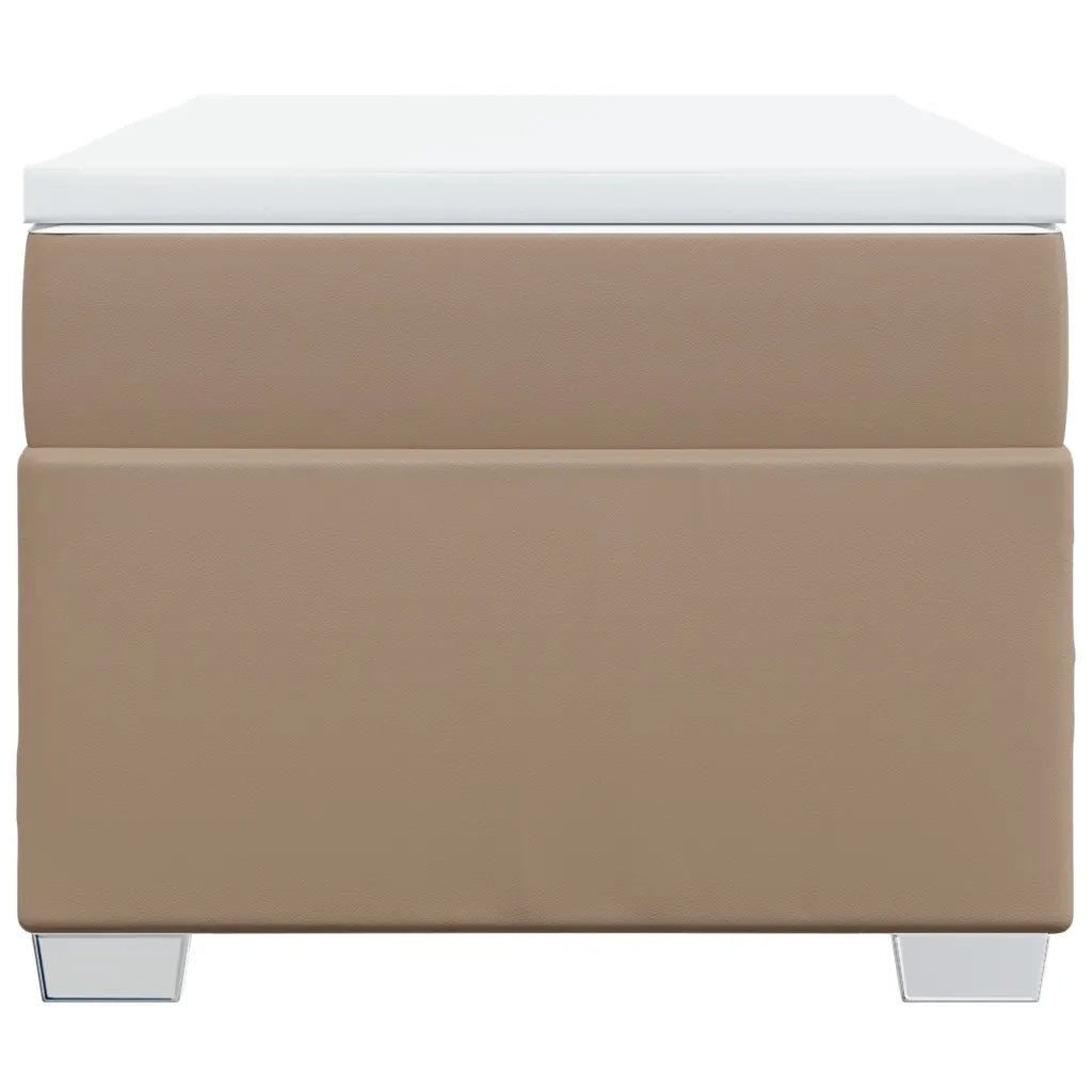 Giroletto a Molle con Materasso Cappuccino 100x200cm Similpelle