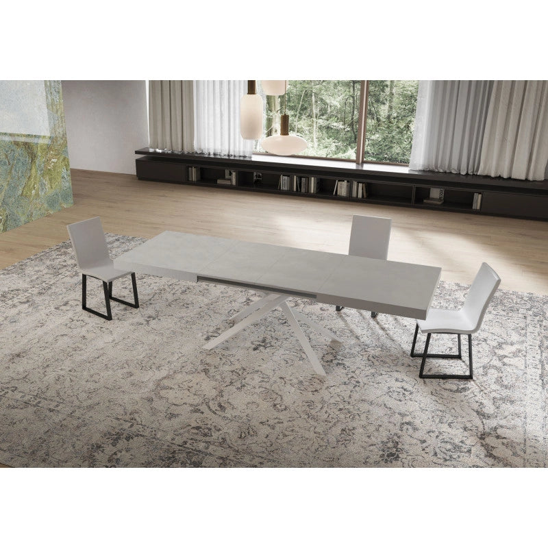 Tavolo allungabile 160/264x90 cm Niket telaio Bianche - Cashmere