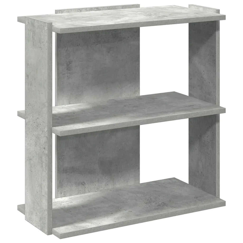 Libreria 3 Ripiani Grigio Cemento 60x30x60 cm Multistrato 860250