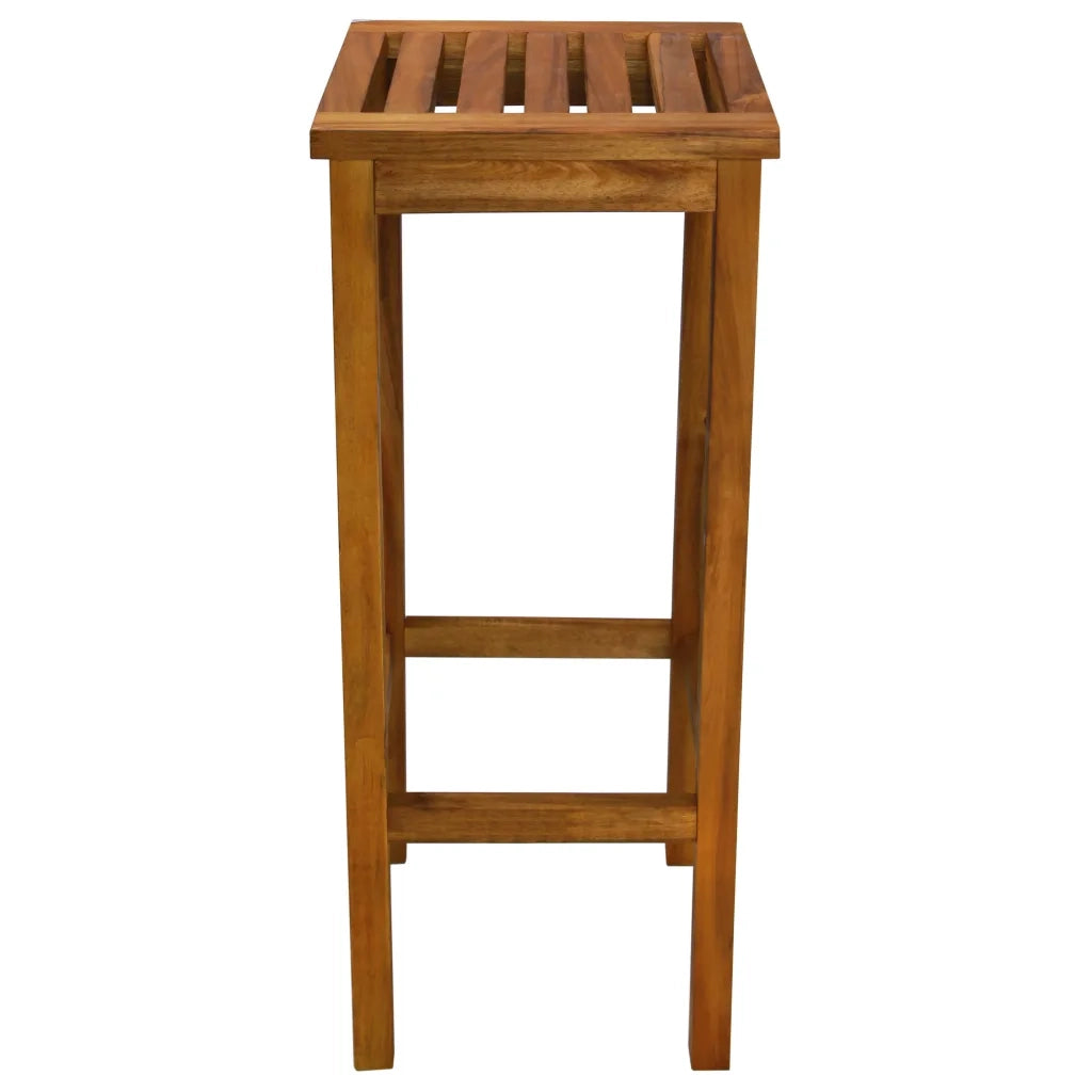 Sgabelli da Bar 2 pz in Legno Massello di Acacia 44016