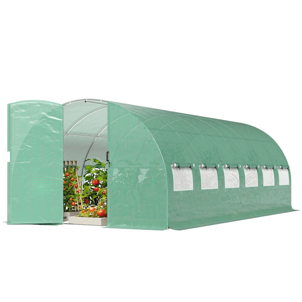 Serra tunnel da giardino 18 m2 ¨C zephmum ¨C 295x597x200 cm verde
