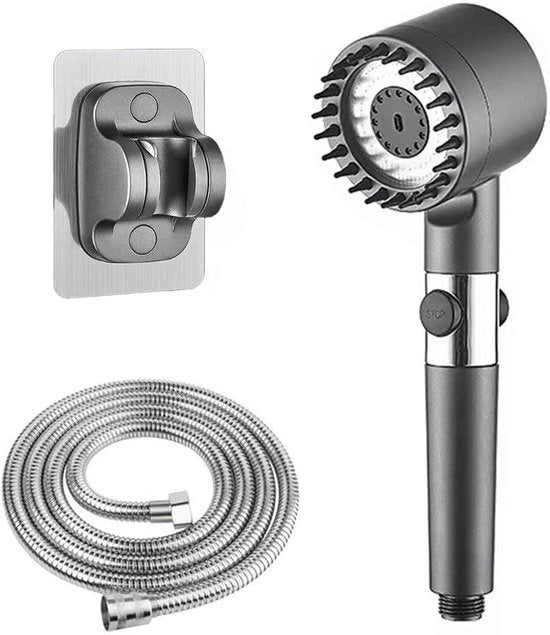 Douchekop booster con tubo e filtro - doccia manuale universale - 1 pezzo