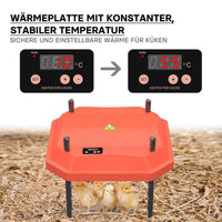 Fudajo Chioccia artificiale 30x30cm 50W Piastra termica per 20-25 pulcini con temperatura regolabile