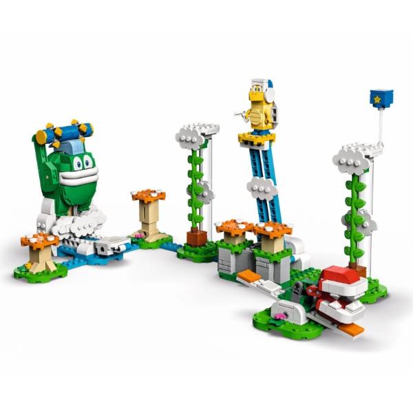 Lego super mario 71409 pack espansione sfida sulle nuvole di spike gigante, giocattoli da combinare con gli starter pack