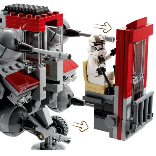 Lego star wars 75337 walker at-te, modellino da costruire, gambe snodabili, cloni soldato, droidi da battaglia e droide ragno - 138343