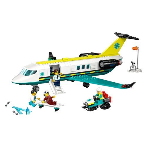 Costruzioni lego 60465 city big vehicles aereo ambulanza di emergenza