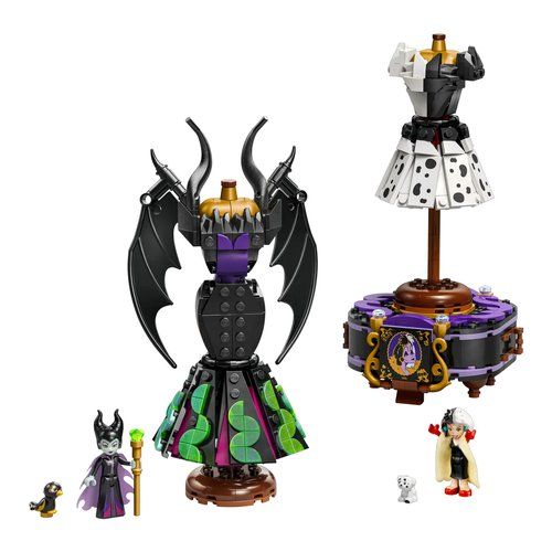 Abiti di malefica e crudelia de mon lego 43262 disney princess