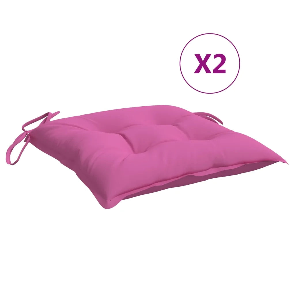 Cuscini per Sedia 2 pz | Cuscini per sedie Rosa 40x40x7 cm Tessuto