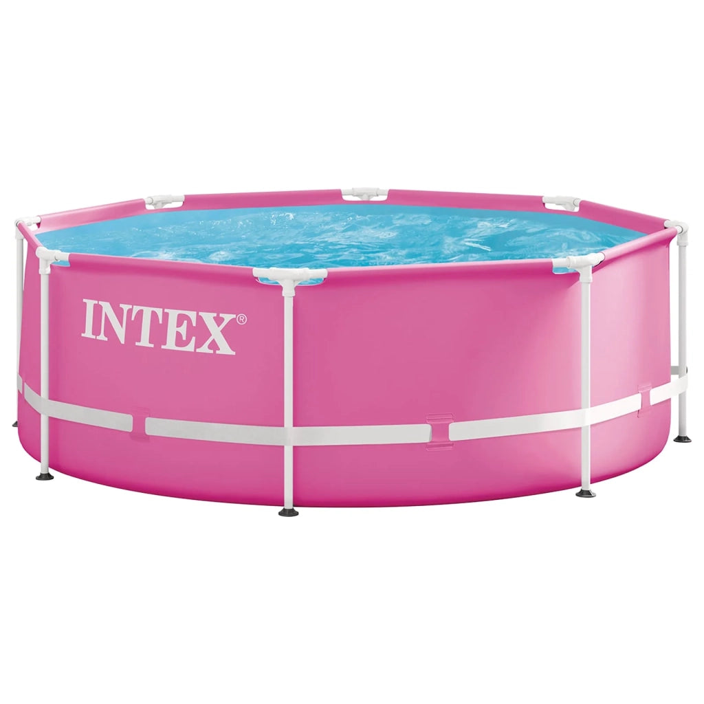 INTEX Piscina da giardino con telaio in metallo sopra il terreno Rosa 42035610