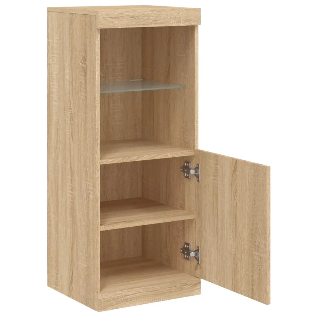 Credenza con Luci LED-Buffet-Armadio da cucina Rovere Sonoma 41x37x100 cm 196476