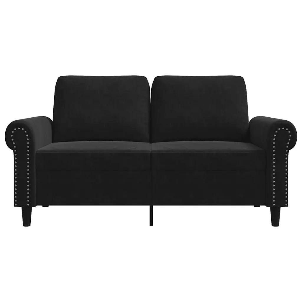 Divano a 2 Posti Nero 120 cm in Velluto 359524
