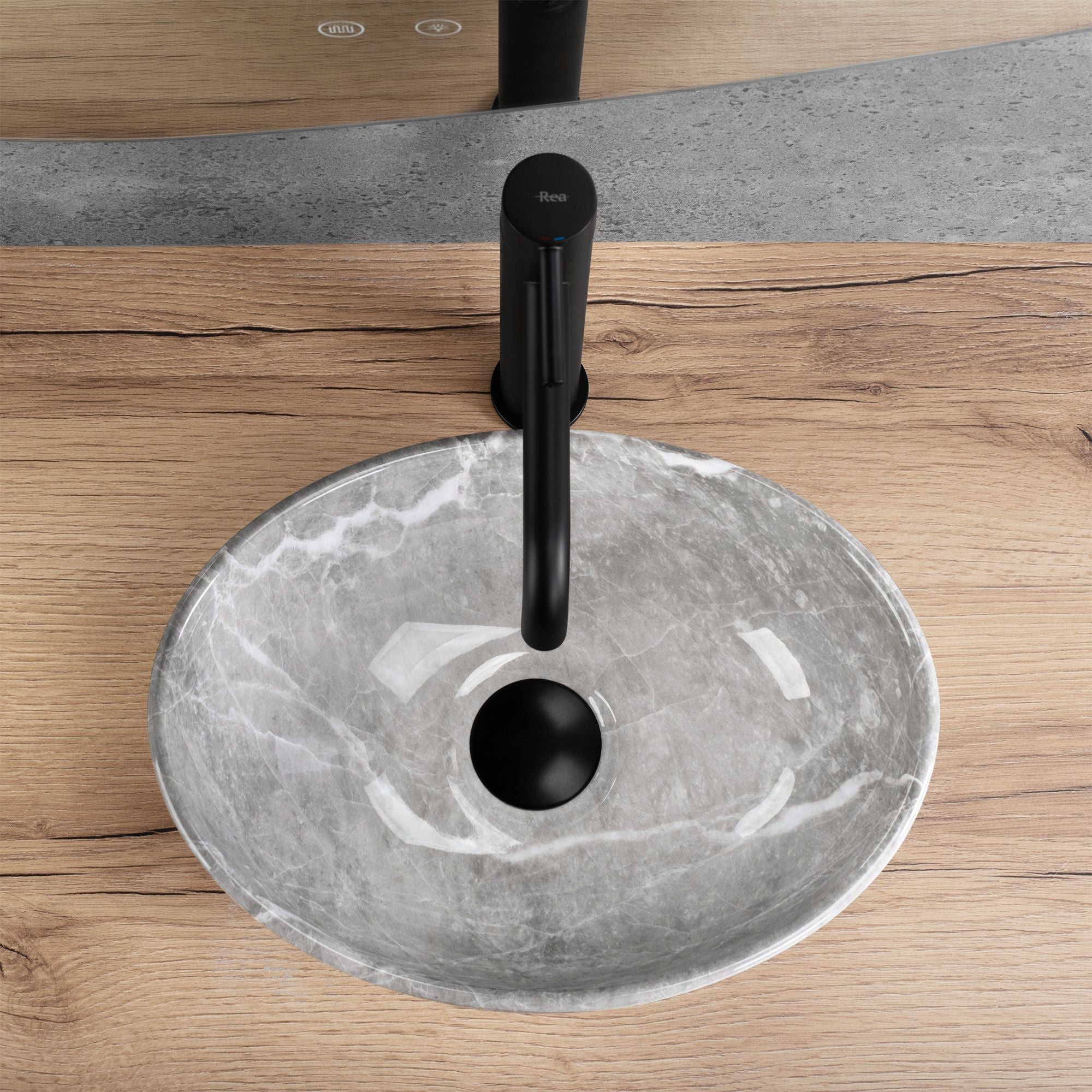 Lavabo Da Appoggio Rea Sofia Mini Grigio