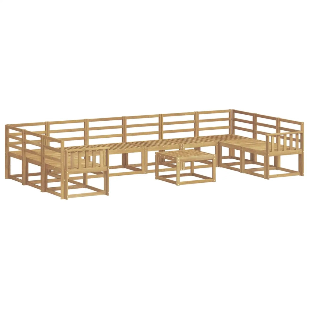Set di divani da esterno 11 pcs Bianco Legno di Acacia Massello 3388318