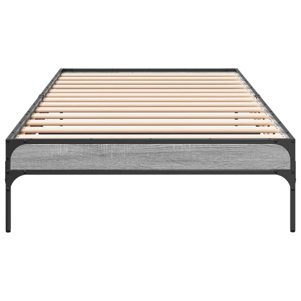 Giroletto Grigio Sonoma 75x190cm in Legno Multistrato e Metallo