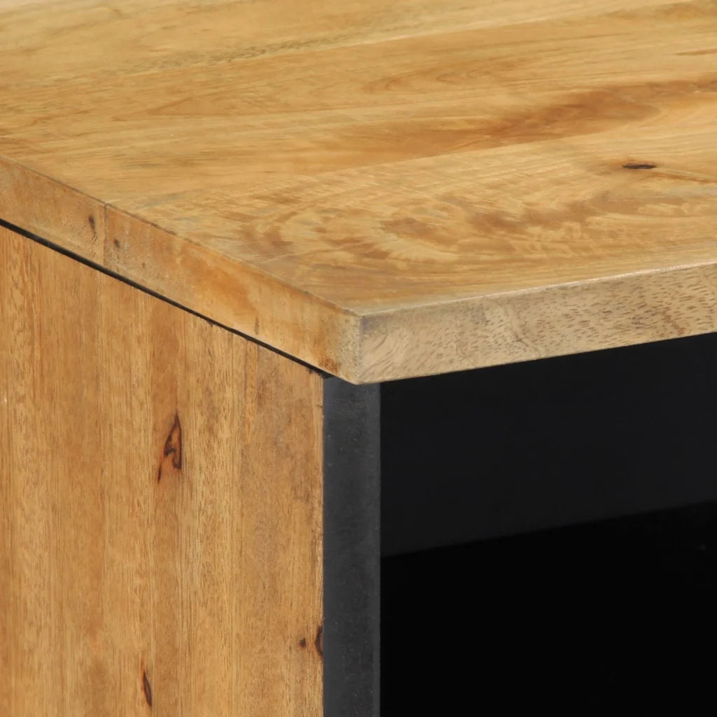 vidaXL Mobile Porta TV Marrone 100x33x46 cm in Legno Massello di Mango