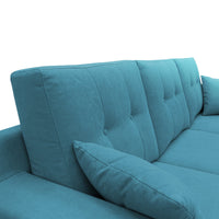 Danish Divano angolare REVERSIBILE in tessuto morbido impermeabile T02 237 cm azzurro