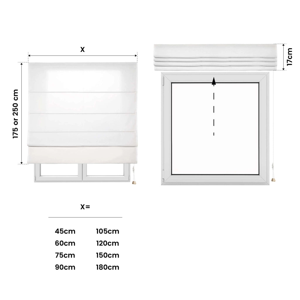 Tenda a Pacchetto Con Aste Ecru 75x175 cm