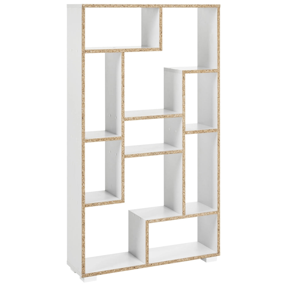 Libreria Industriale 9 Scaffali bianco con schienale aperto stile moderno