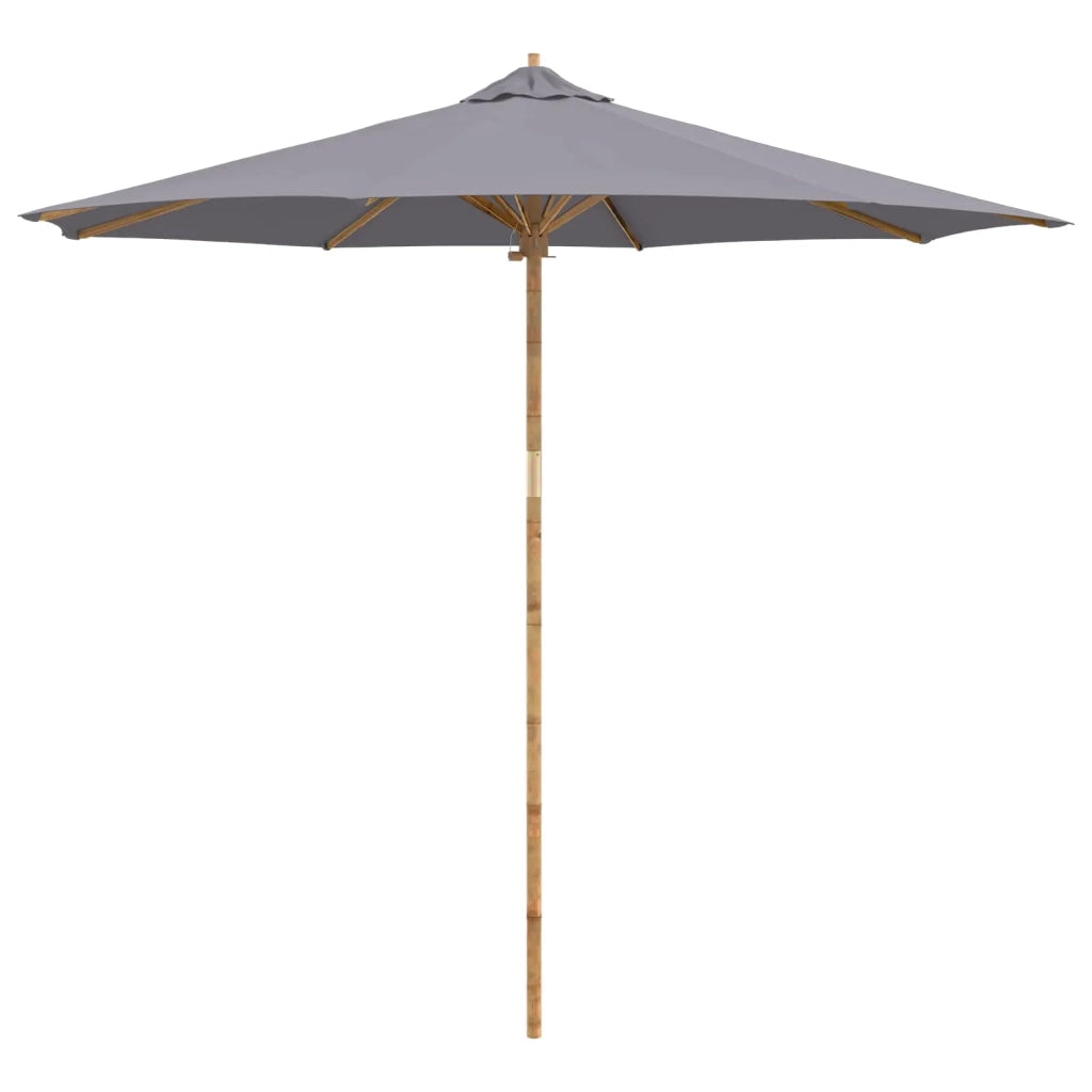 Ombrello da giardino-Ombrellone da spiaggia Grigio scuro ? 270 x 260 cm Bamb¨´