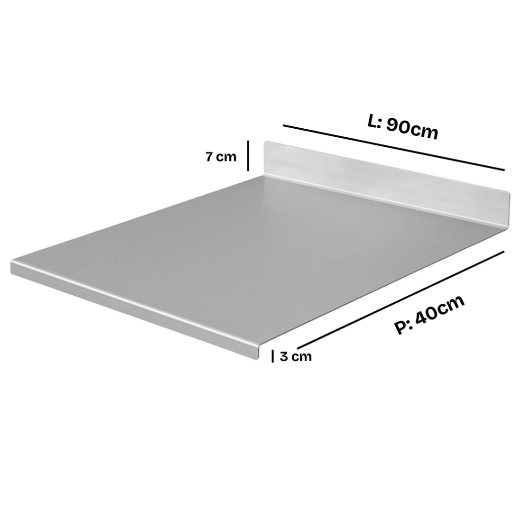 ZOIMANIA - Spianatoia con Tarocco e Mattarello - Inox - Cucina - Profondità 40 Dimensione Spianatoia: L 90 x P 40 x 7cm x 3cm