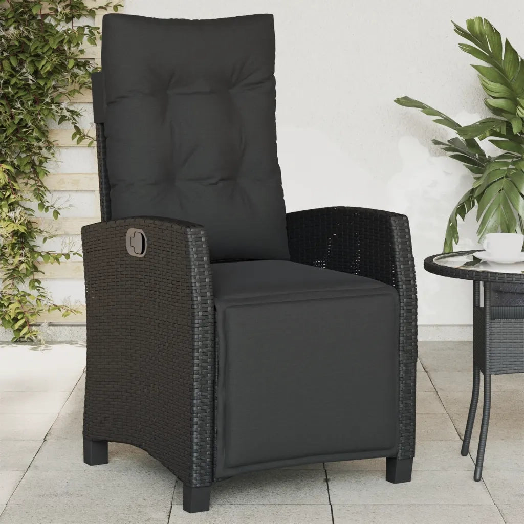 Sedie da Giardino Reclinabili 2 pz con Poggiapiedi Polyrattan 365241
