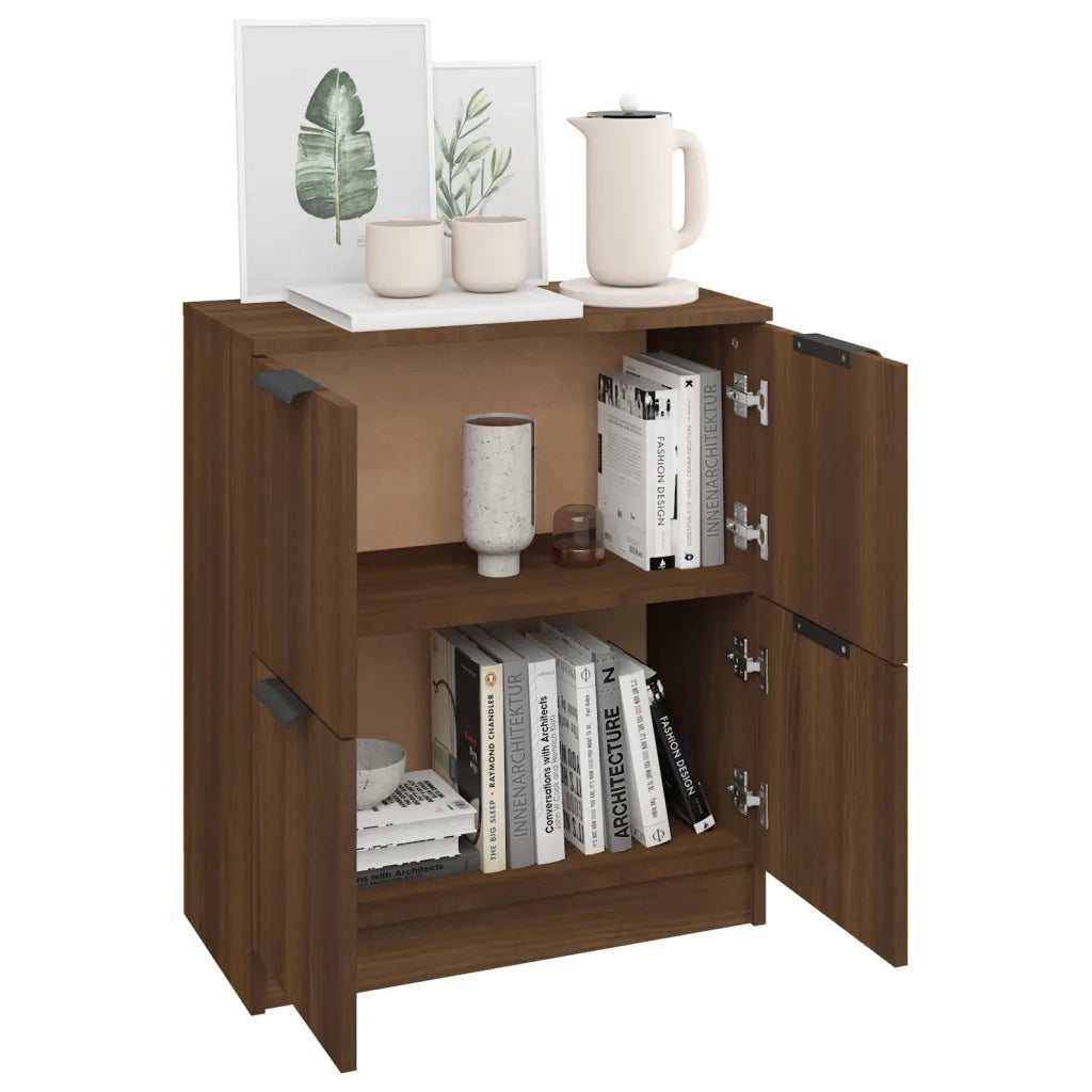 Credenza Rovere Marrone 60x30x70 cm in Legno Multistrato cod mxl 38787