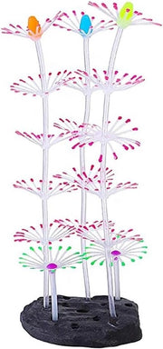 Decorazione artistica per vasca per pesci paesaggio acquatico con effetto luminoso - Rosa