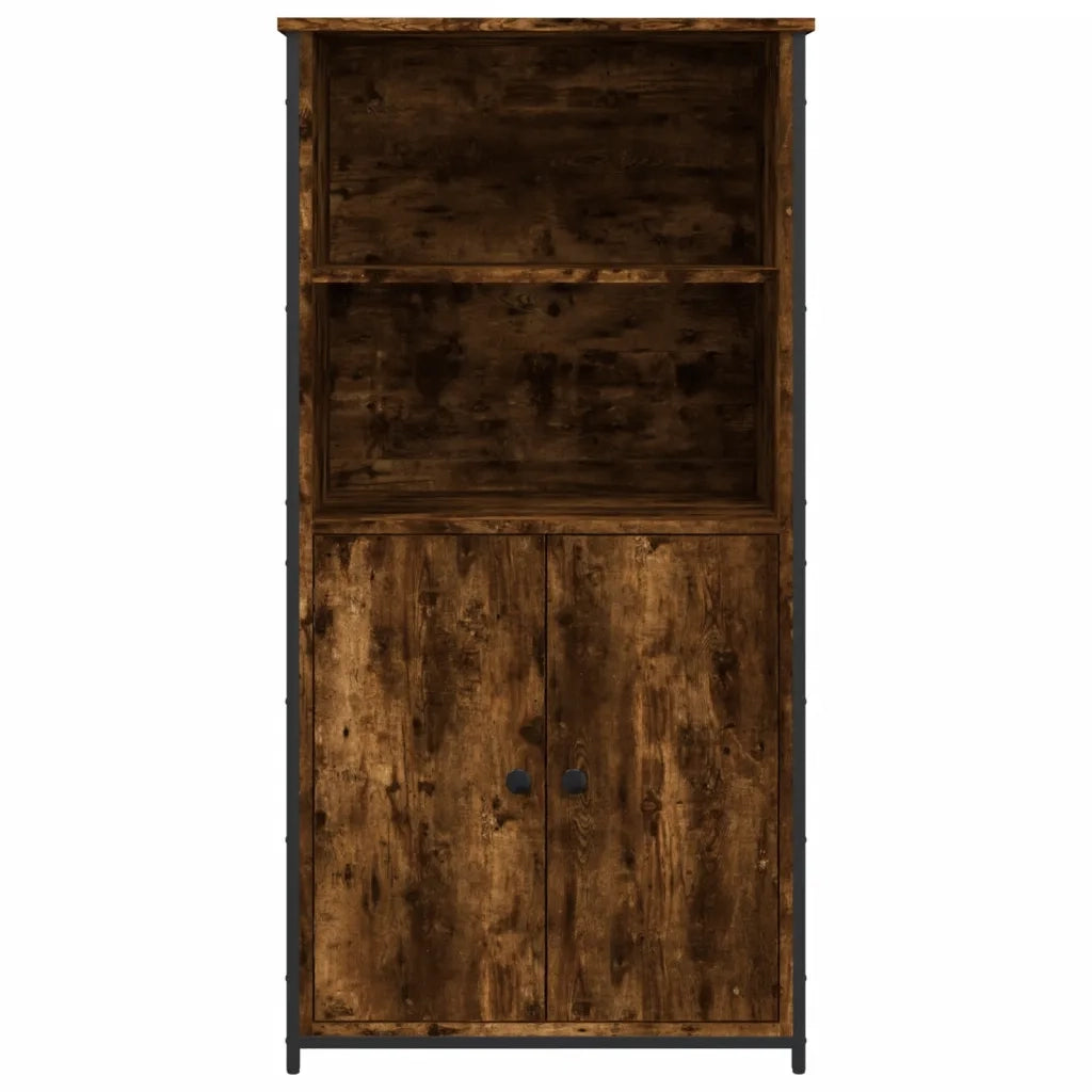 Credenza | Madia | Buffet da pranzo | Armadio da pranzo Rovere Fumo 62x36x121,5 cm in Legno Multistrato