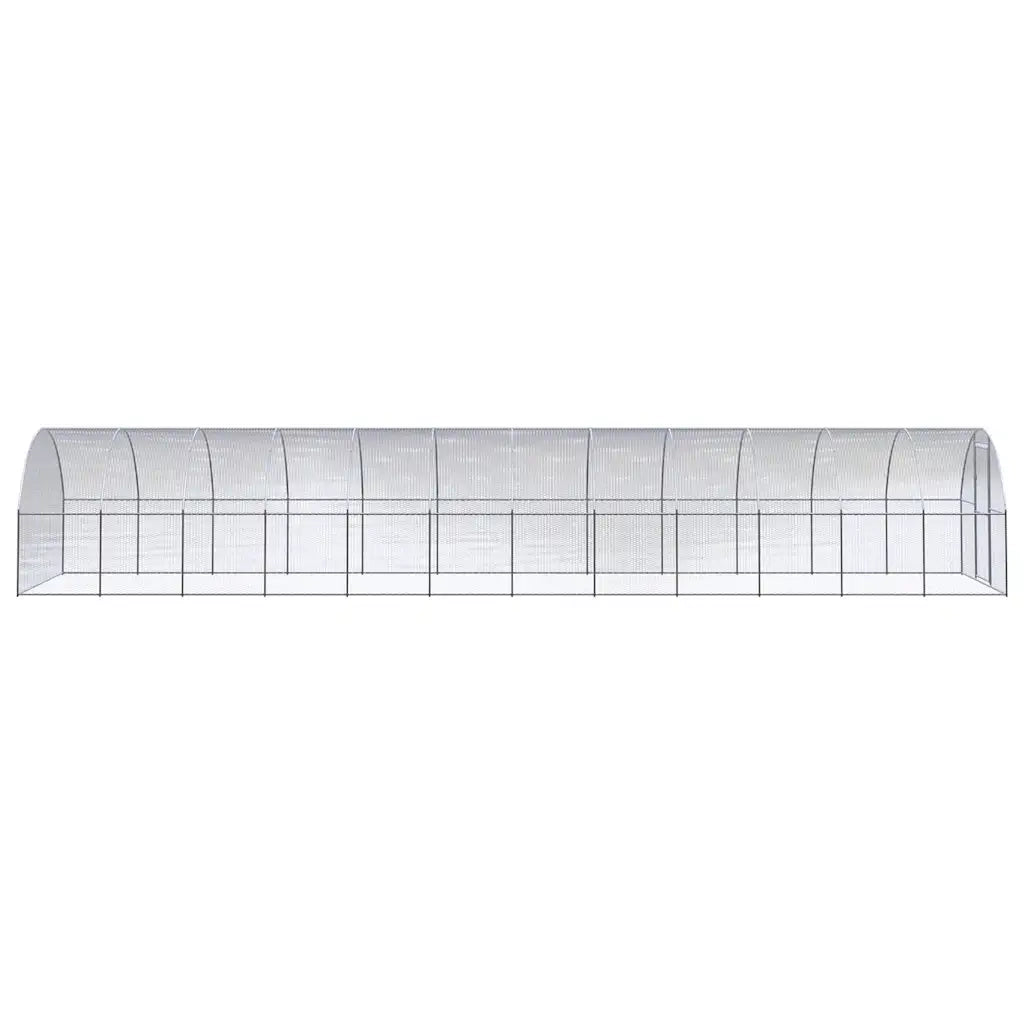 Gabbia per Polli da Esterno 3x12x2 m in Acciaio Zincato
