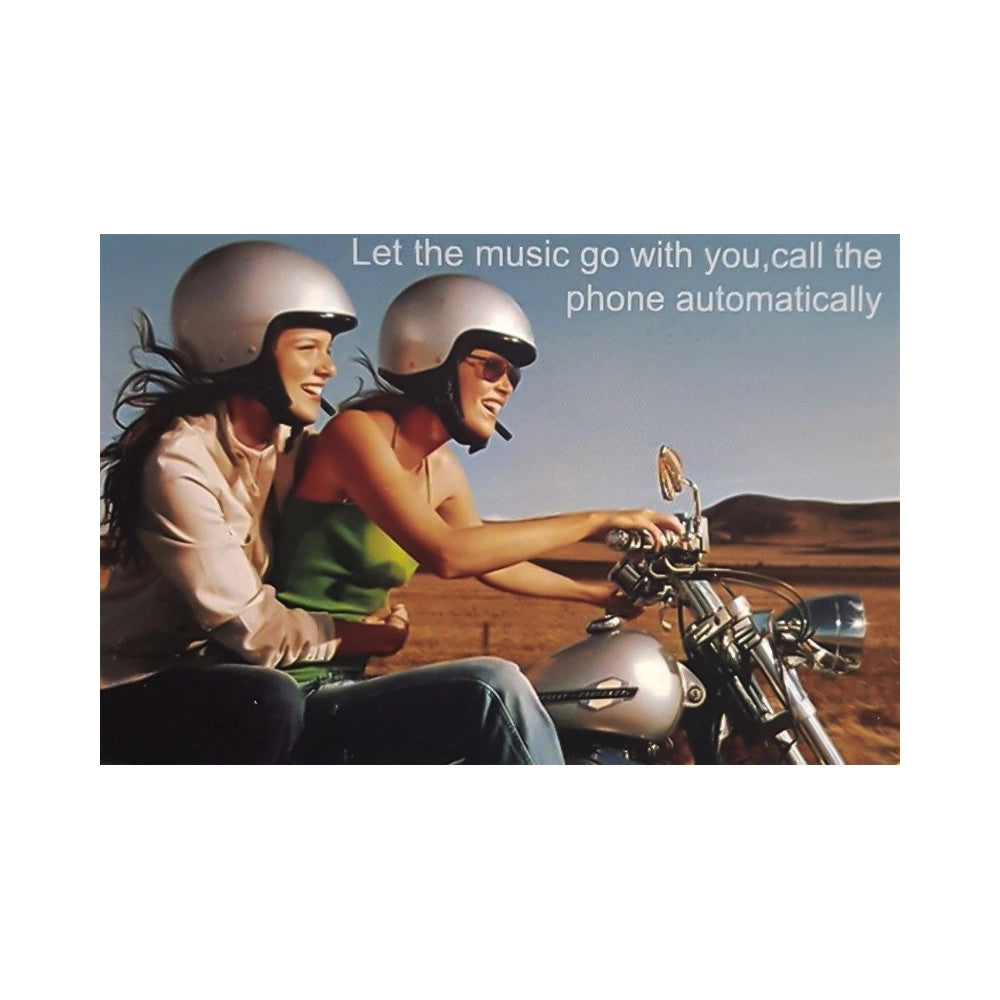 Trade Shop - Interfono Headset Microfono Auricolare Bluetooth Casco Moto Mp3 Bp08 -