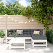 Set Salotto da Giardino 5 pz Bianco in Legno Massello di Pinocod mxl 93972