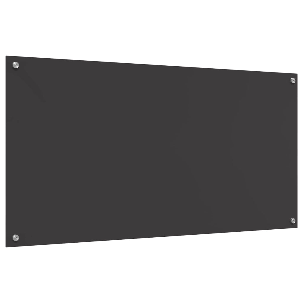 Rivestimento per Cucina Grigio Scuro 120x60x0,6 cm in Vetro Temperato