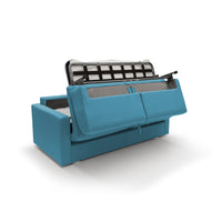 Chris Divano letto matrimoniale tessuto impermeabile 186 cm azzurro