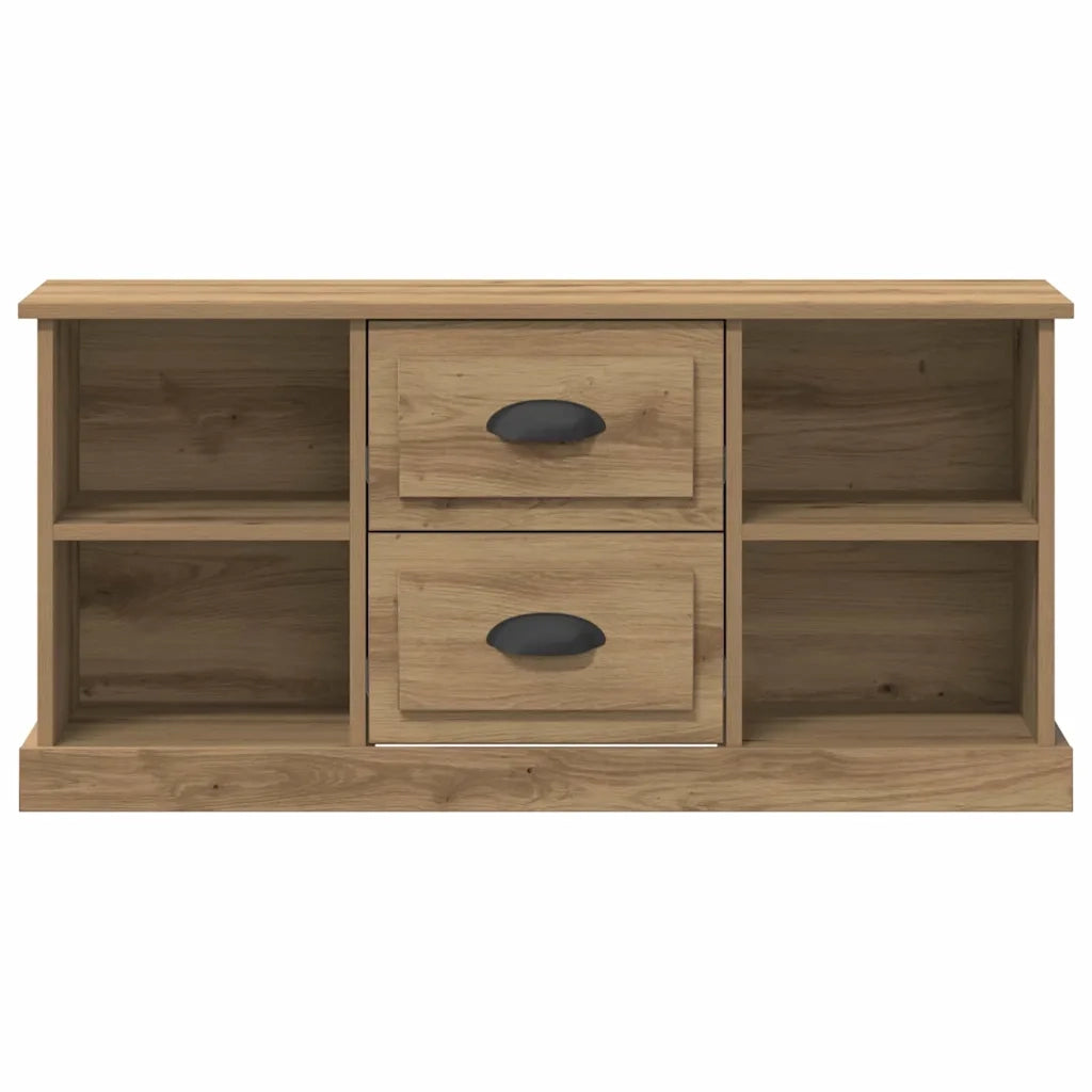 Mobile TV con cassetto-Credenza TV-Console TV Rovere artigianale 99,5 x 35,5 x 48 cm