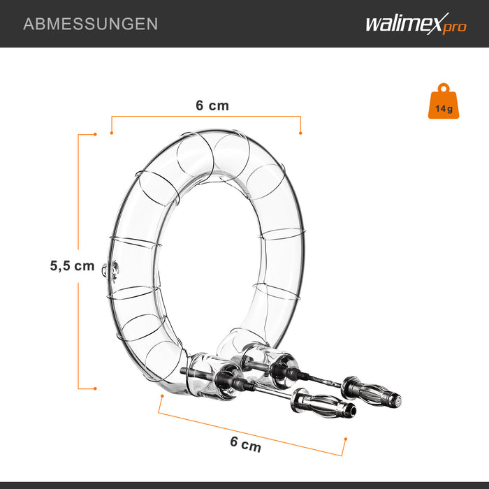 tubo flash di ricambio per flash da studio Emerger 200 & VE-150/200, consumo di potenza 150-200W, facile da sostituire