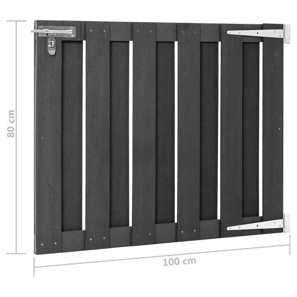Cancello da Giardino in WPC 100x80 cm Grigio CFW5190175