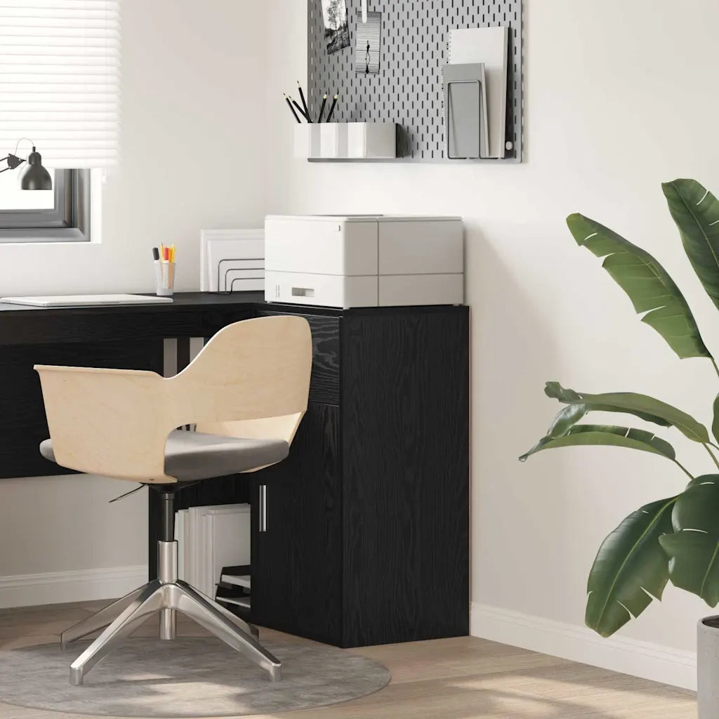 Credenza | Madia | Buffet da pranzo | Armadio da pranzo con cassetto Rovere Nero 38 x 34 x 75 cm