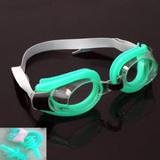 Trade Shop - Occhialini Verde Nuoto Piscina Mare Sport Regolabili Con Tappi Per Naso Orecchie -