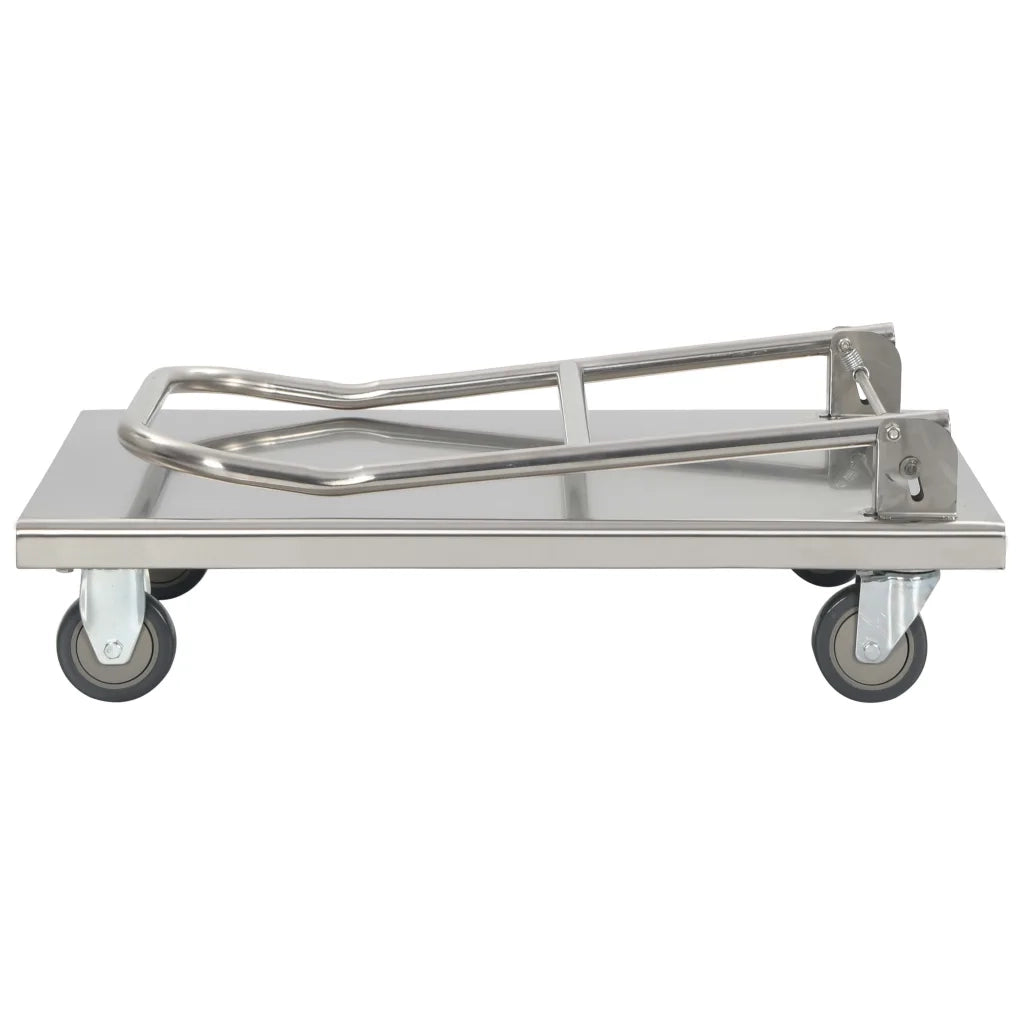 Carrello di Trasporto Argento 82x53x86 cm Acciaio Inossidabile 50919