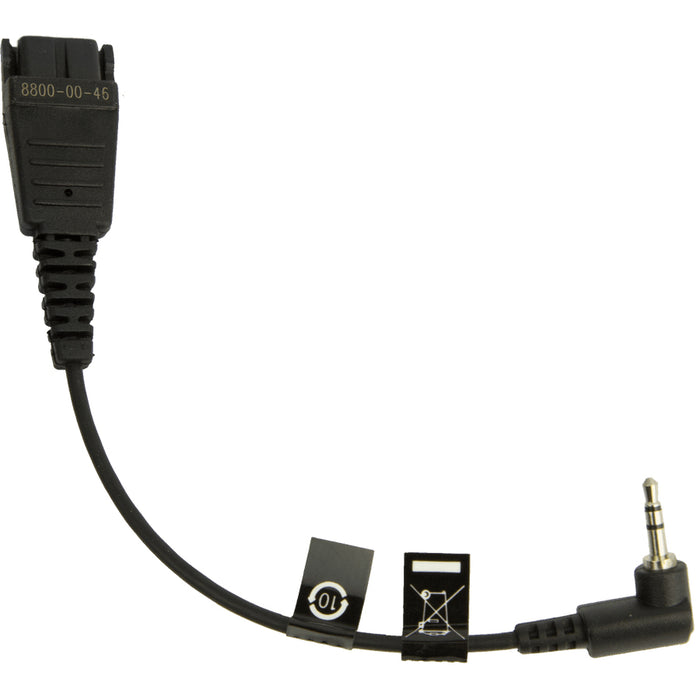 Jabra 8800-00-46 cavo audio 0,15 m qd 2.5mm jack nero