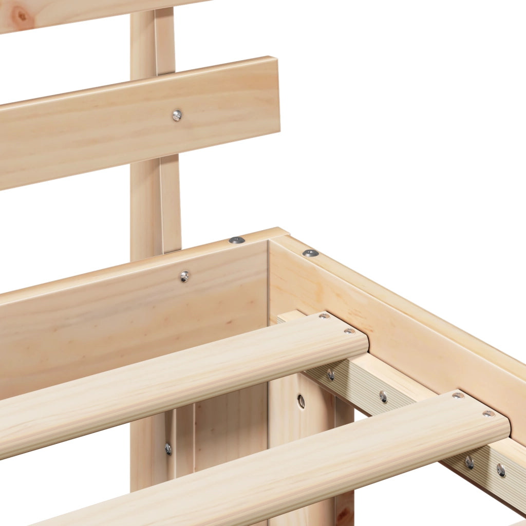 Struttura Letto in Pino Naturale Legno Naturale