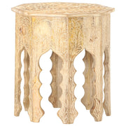 Tavolino da Salotto Ã˜48 cm in Legno Massello di Mango
