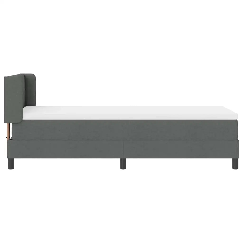 Letto a molle con testiera Grigio scuro 200 x 80 cm Tessuto 3341133